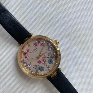 Kate Spade Gold and Black Floral Watch